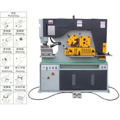 Máy gia công sắt thủy lực 120 tấn Hành trình 80mm với máy đột / cắt